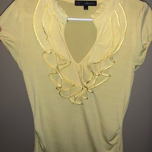 Yellow dressy blouse